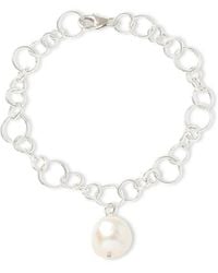 Pearls of the Orient Online - Decus Baroque Cultured Freshwater Pearl Drop On Chunky Chain Bracelet - Lyst
