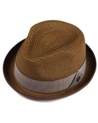 Dasmarca Hats - Dasmarca Andy Short Brim Trilby Retro Summer Skimpy Brim Straw Braided Hat - Lyst