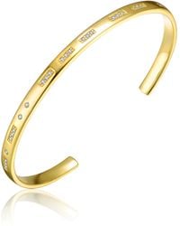 Genevive Jewelry - Rachel Glauber Colored Cubic Zirconia Cuff Bracelet - Lyst