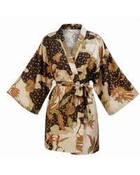 ORIGIN OF HEARTS - Sienna Elegant Resort Satin Kimono Robe - Lyst