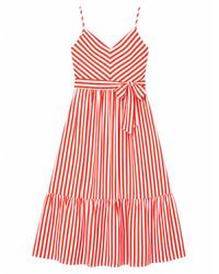 Yumi' - Stripe Midi Sun Dress - Lyst
