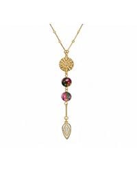 Rachel Nathan - Tiger's Eye Y Necklace - Lyst