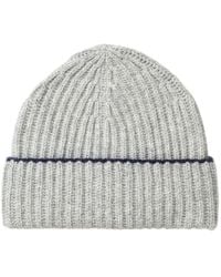 Kinalba - Gents Light Chunky Ribbed Cashmere Beanie Hat - Lyst