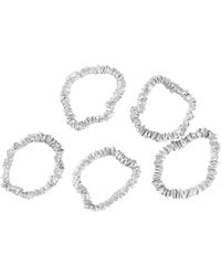 Soft Strokes Silk - Pure Mulberry Silk Skinny Scrunchie Set Of Five - Lyst