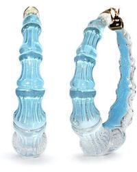 Gold & Honey - Bamboo Illusion Hoop Earrings - Lyst