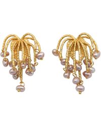 Miss Cecilia - Firework Freshwater Pearl Earrings - Lyst