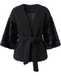 Saachi - Fur Tie Front Short Kimono - Lyst