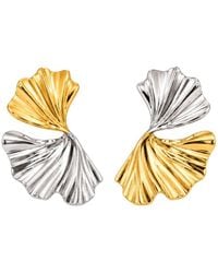 Uchi and Soto - Kin Mixed Metals Sculptural Statement Earrings - Lyst