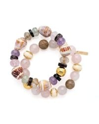 Jaredjamin - Iris Gemstone & Marine Shell Bracelet Set - Lyst