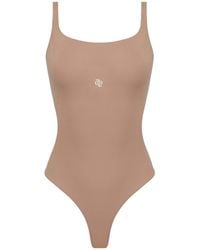 Second Skin Solution - Neutrals Second Skin Square-Neck Bodysuit Nude - Lyst