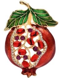 Chanel Joan Elkayam - Large Crystal Enamelled Pomegranate Brooch - Lyst