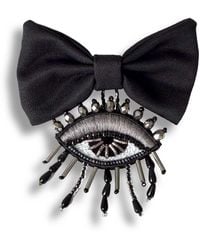 VETKA - Eye Brooch With Bow – Obsidian Charm - Lyst
