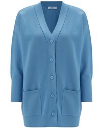 Peraluna - Nicola V-Neck Long Knit Cardigan - Lyst