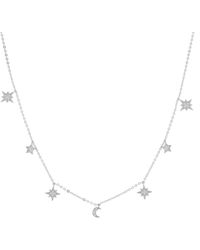Seven Saints - Heavenly Realms Moon & Stars Choker, Rhodium - Lyst