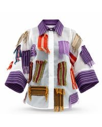 Beautiful Stitches Ltd - Aso Oke Patchwork Organdy Shirt - Lyst