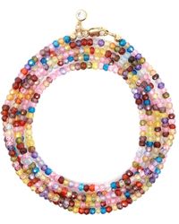 Shar Oke - Multicolour Cubic Zirconia Beaded Wrap Bracelet - Lyst