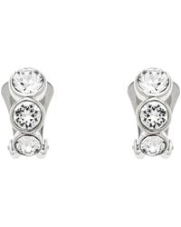 Emma Holland Jewellery - Platinum & Crystal Semi Hoop Clip Earrings - Lyst