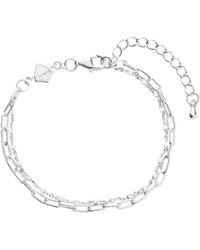 Vanhi - Mini Paperclip Double Chain Bracelet - Lyst