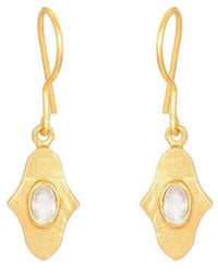 Opium Jewels - Birthstone Hamsa Earrings - Lyst