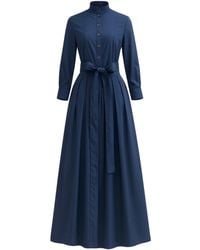 BEIRA - Marina Dress Long Pleated Shirt Dress - Lyst