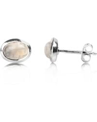 The Jewellery Store London - Oval Cabochon Moonstone Studs - Lyst