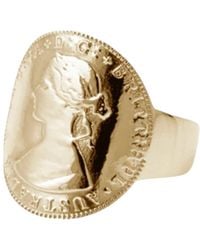 Von Treskow - Small Curved Coin Ring - Lyst