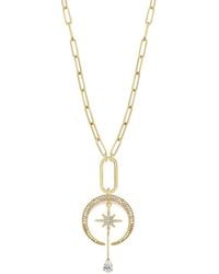 Adriana Pappas Designs - Crystal Crescent Necklace - Lyst