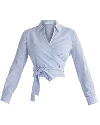 Paisie - Side Tie Wrap Blouse - Lyst