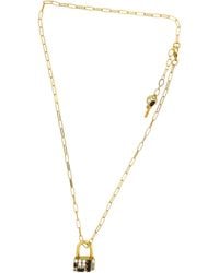 Vickisarge - The Tweed Lock Necklace - Lyst
