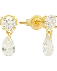 Esterah - Mini Cz Drop Stud Earrings - Lyst
