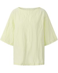 FRONT ROW SHOP - Crinkled Gauze Top Pale Lime - Lyst