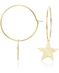 C.J.M - Star Web Hoops - Lyst