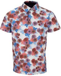 lords of harlech - Pietro Snap Floral Polo Shirt - Lyst