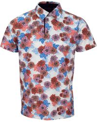 lords of harlech - Pietro Snap Floral Polo Shirt - Lyst