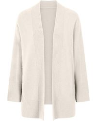 Loop Cashmere - Ribbed Detail Edge To Edge Cardigan - Lyst