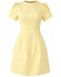 Girl In Mind - Ami Tulip Sleeve High Neck Mini Dress - Lyst