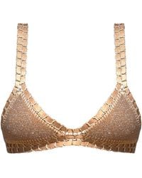 Luxsea Swimwear - Ariana Lurex Crochet Triangle Bikini Top - Lyst