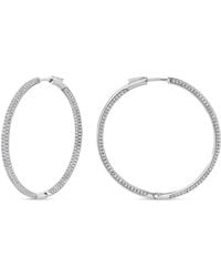 SALLY SKOUFIS - Pursuit Pave Hoops With Made Cz Diamond Stimulant - Lyst