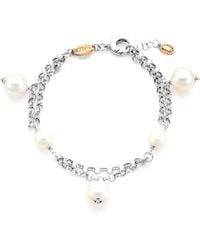 Unaloe - Sterling Baroque Pearl Charm Bracelet For – Elegant Adjustable Design - Lyst