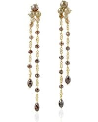 Artisan - Ice Diamond & Diamond Long Drop Earrings - Lyst