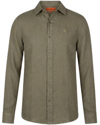 Maison Tangerine - Linen Long Sleeve Shirt Khaki For - Lyst