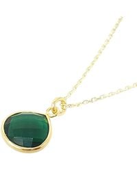 Harfi - Emerald May Birthstone Plated Pendant Necklace - Lyst