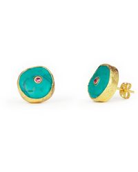 Ottoman Hands - Amalfi Turquoise Stud Earrings - Lyst