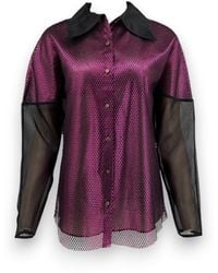 Monzlapur New York - Mesh Silk Organza Shirt - Lyst