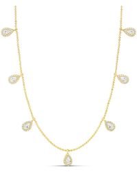 SHYMI - Multi Pear Shape Drop Necklace - Lyst