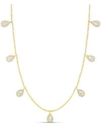 SHYMI - Multi Pear Shape Drop Necklace - Lyst