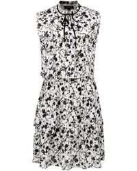 Smart and Joy - Short Dress With Ruffles And Floral Print - Lyst