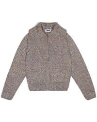 Gigi Knitwear - Neutrals Goldie Zip Cardigan - Lyst
