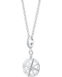 Lily Charmed - Sterling Compass Charm Necklace - Lyst