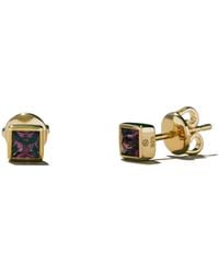 Onia - Garnet Square Studs - Lyst